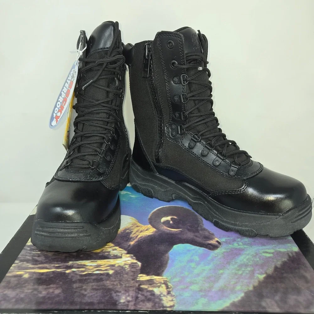 Rocky 8 Fort Hood Waterproof Duty 2149 Men's Boots Black Leather Style Size 7W